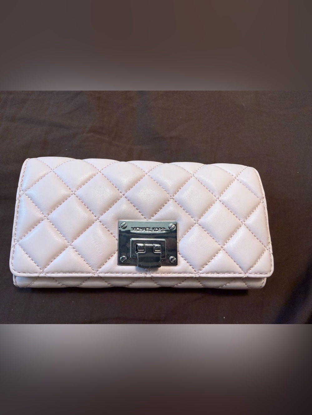 NWT Michael Michael Kors Leather Quilted Pink Wallet